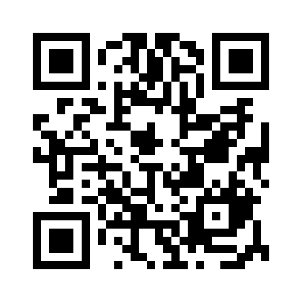 防災情報メール登録のためのQRコード