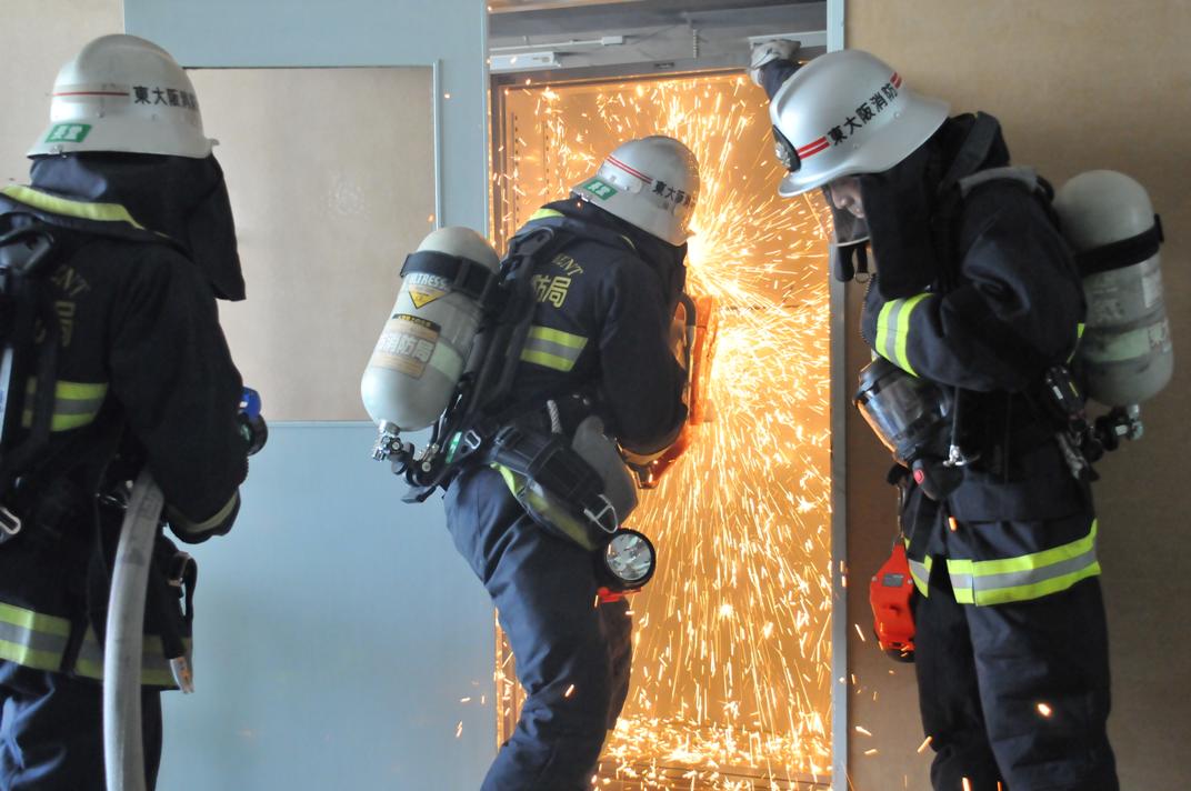 消防訓練の写真