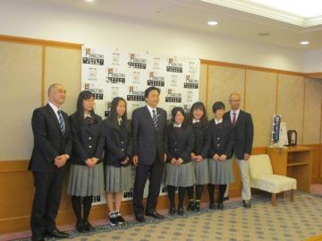 日新高等学校短期語学留学生表敬訪問の写真