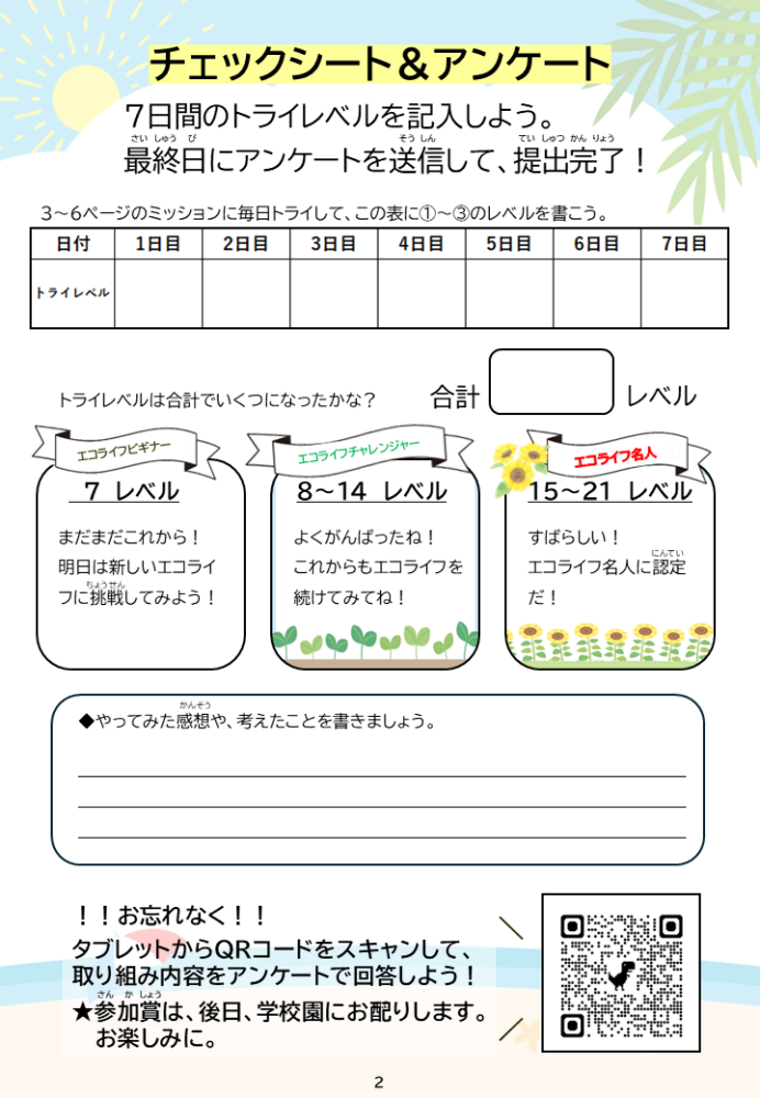 エコライフ通信簿中身