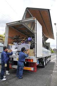 放置自転車を被災地へ