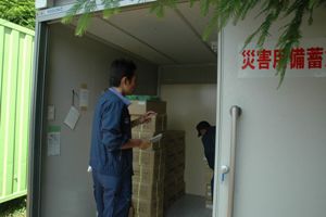 いざというときの災害に備える　～市内各地の備蓄物資を点検 