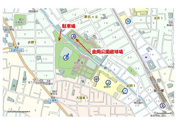 金岡公園庭球場地図