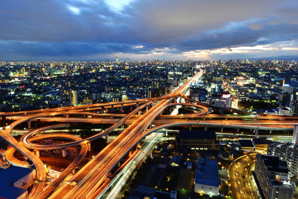 西方向の夜景