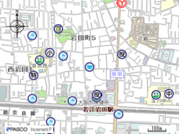 岩田公民分館の地図はこちらをクリック