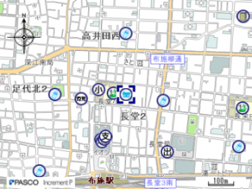 長堂公民分館の地図はこちらをクリック