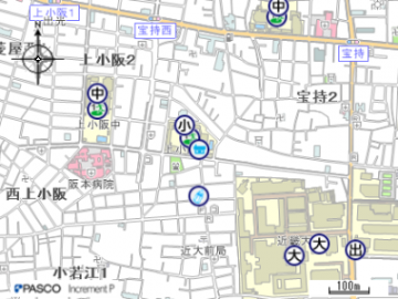 上小阪公民分館の地図はこちらをクリック