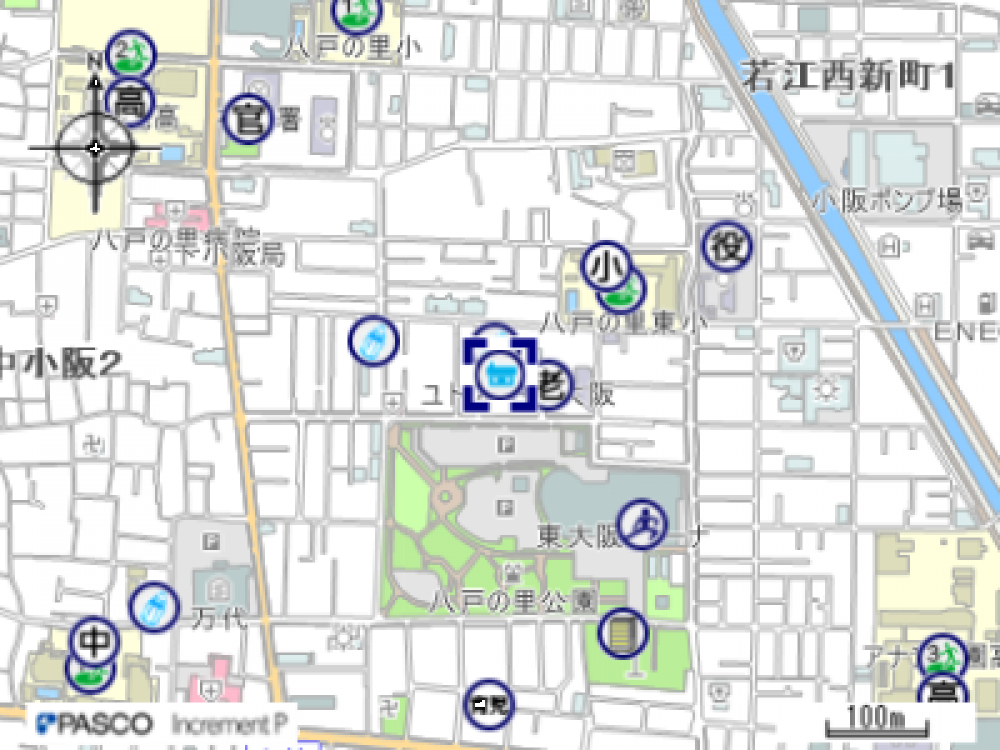 東大阪市立勤労市民センターの地図はこちらをクリック