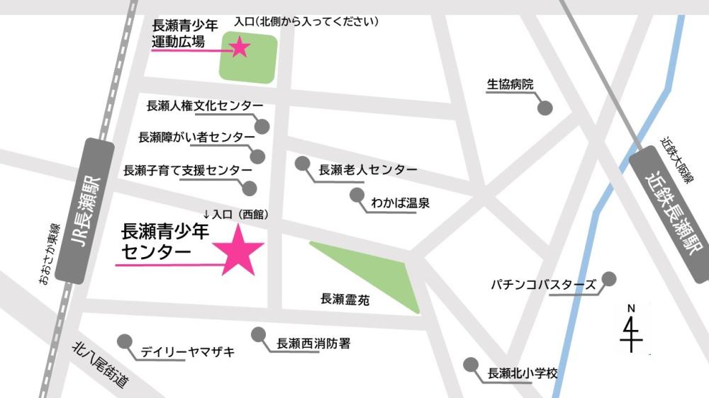 長瀬青少年センターの地図