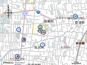 東大阪市立牧岡幼稚園付近の地図