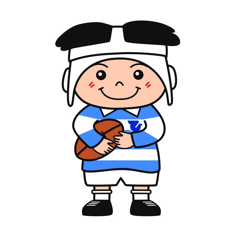 ラグビーのまち東大阪マスコットキャラクターのトライくんの画像
