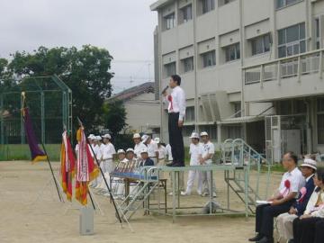 第24回東大阪市高等学校テニス大会開会式の写真