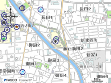 東大阪市立藤戸小学校の地図はこちらをクリック