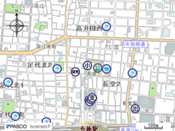 長堂小学校の地図はこちらをクリック