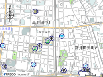 高井田東小学校の地図はこちらをクリック