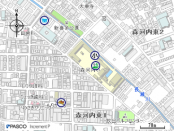 森河内小学校の地図はこちらをクリック