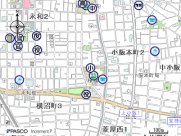 菱屋西小学校の地図はこちらをクリック