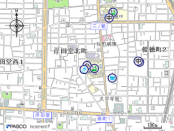 太平寺小学校小学校の地図はこちらをクリック