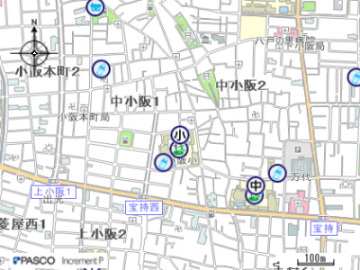 小阪小学校の地図はこちらをクリック