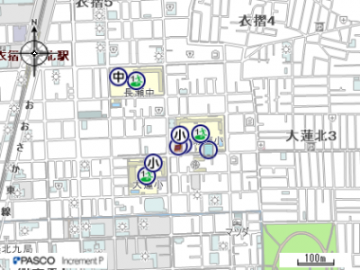 長瀬南小学校の地図はこちらをクリック