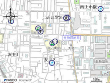 弥刀東小学校の地図はこちらをクリック