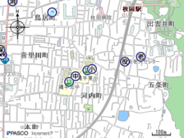 縄手東小学校の地図はこちらをクリック