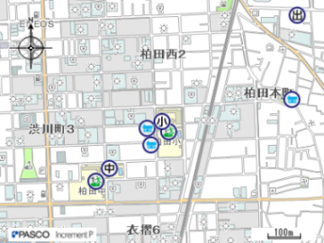 柏田小学校の地図はこちらをクリック