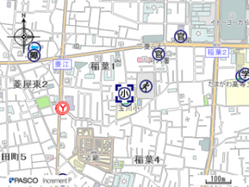 玉川小学校の地図はこちらをクリック