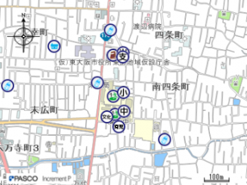 縄手小学校の地図はこちらをクリック