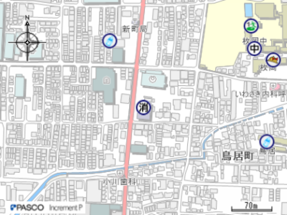 市民ふれあいホールの地図