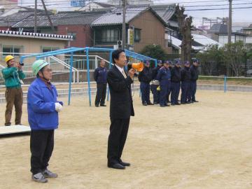 長堂校区自主防災訓練の写真