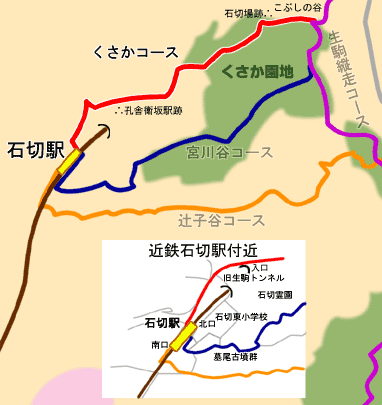 くさかコースの地図