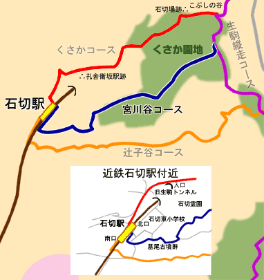 宮川谷コースの地図
