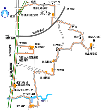 B地区：瓢箪山周辺の地図