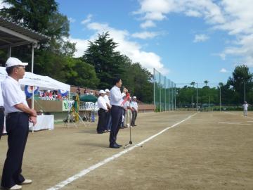 子ども会ソフトボール大会開会式の写真