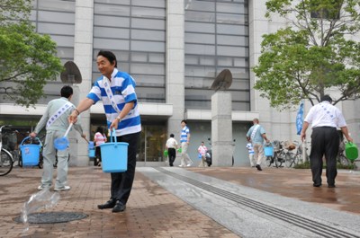 打ち水の写真