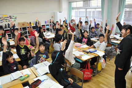 成和小新校舎での授業風景の写真