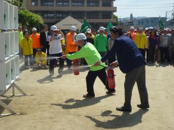 長瀬南校区自主防災会・福祉委員会合同防災訓練の写真