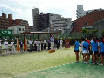 第29回高等学校テニス大会開会式の写真