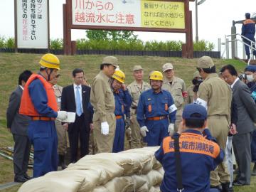 恩智川水防事務組合　水防訓練の写真