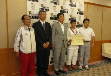 全国小学生柔道大会3位入賞者表敬訪問の写真