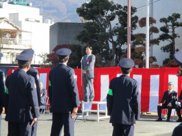 枚岡警察署　歳末警戒部隊発隊式の写真