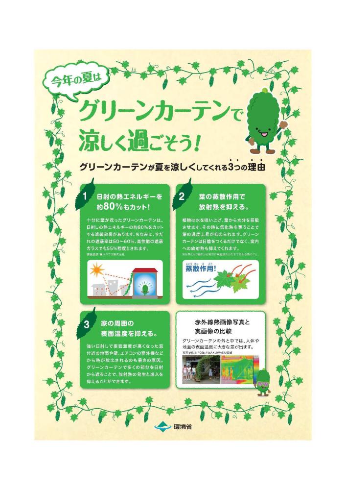 環境省　ゴーヤの育て方チラシ(表)