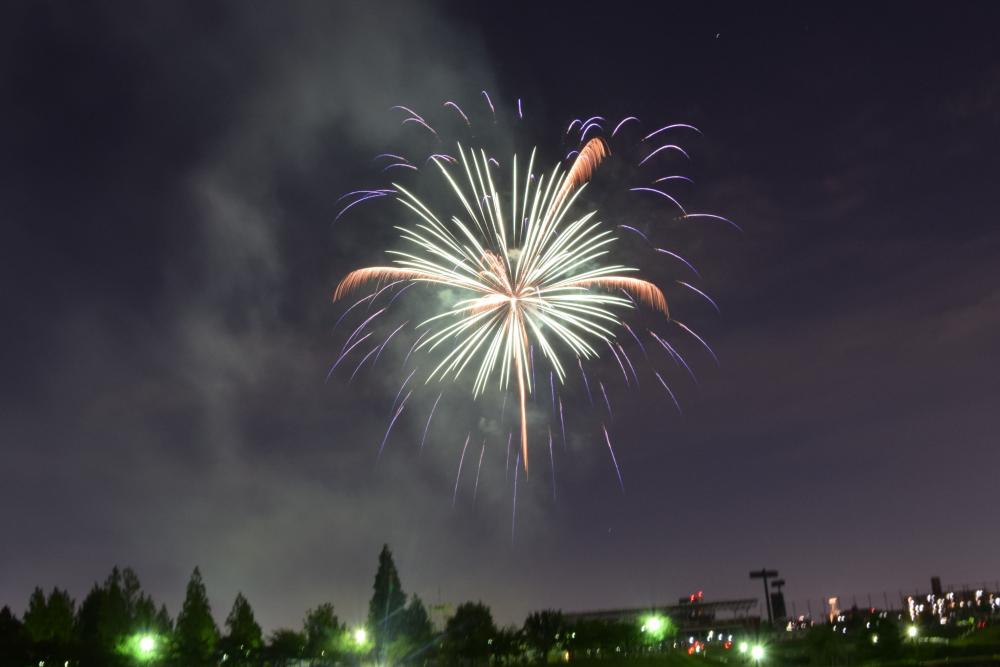 前夜祭での花火大会の様子