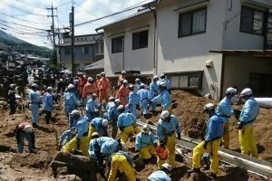 布市消防隊の活動現場