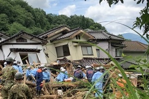 布市消防隊が活動した現場