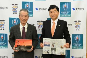 日本報道写真連盟10月度入賞者表敬訪問の写真