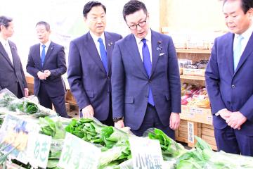 濱村進農林水産大臣政務官の都市農業視察の写真