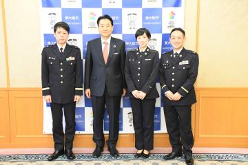 陸上自衛隊中部方面音楽隊表敬訪問の写真