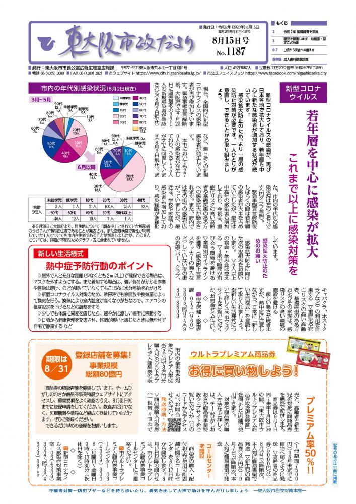 令和2年(2020年)8月15日号の表紙